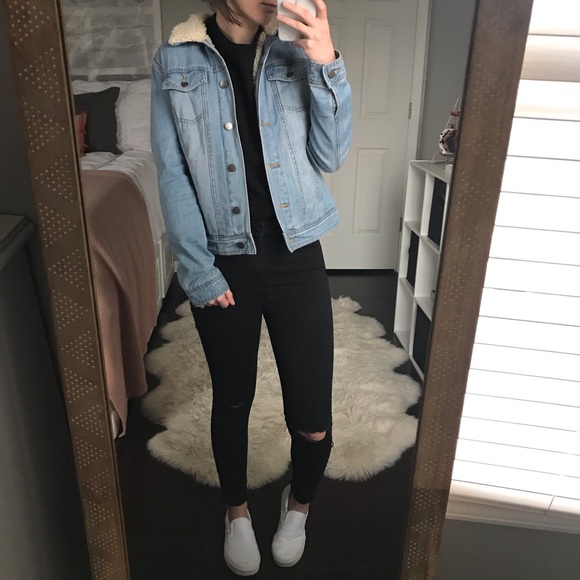 target denim sherpa jacket